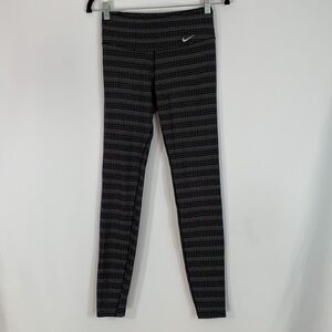 Nike Dry-Fit Black Polkadot Striped Leggings